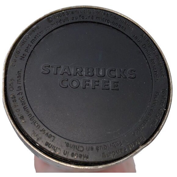Starbucks Dimpled Stainless Steel 16 Oz Insulated Coffee Tea Travel Mug 2008 - Picture 4 of 14